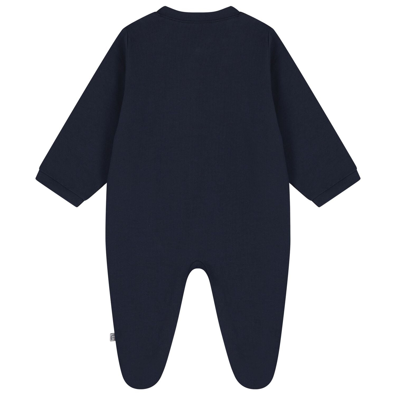 Baby Boys Navy Blue & Gold Logo Babygrow, 2, hi-res