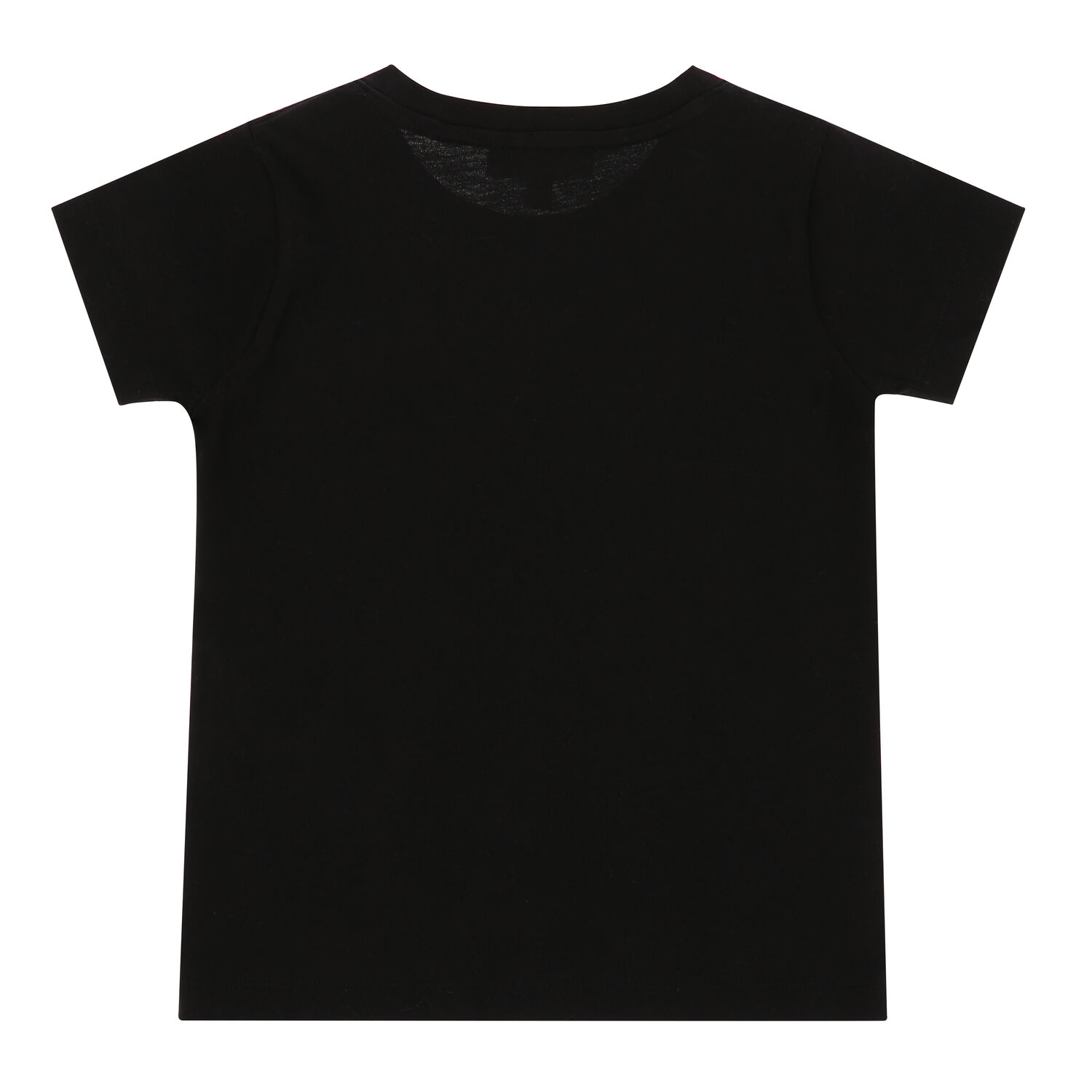 Girls Black Happy Face T-Shirt, 1, hi-res image number null