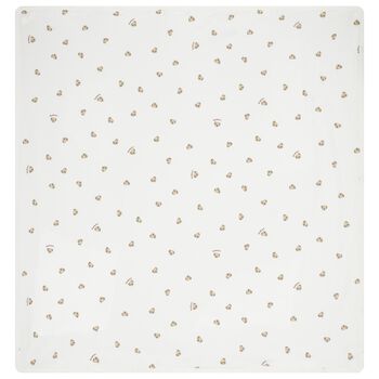 White Teddy Bear Baby Blanket