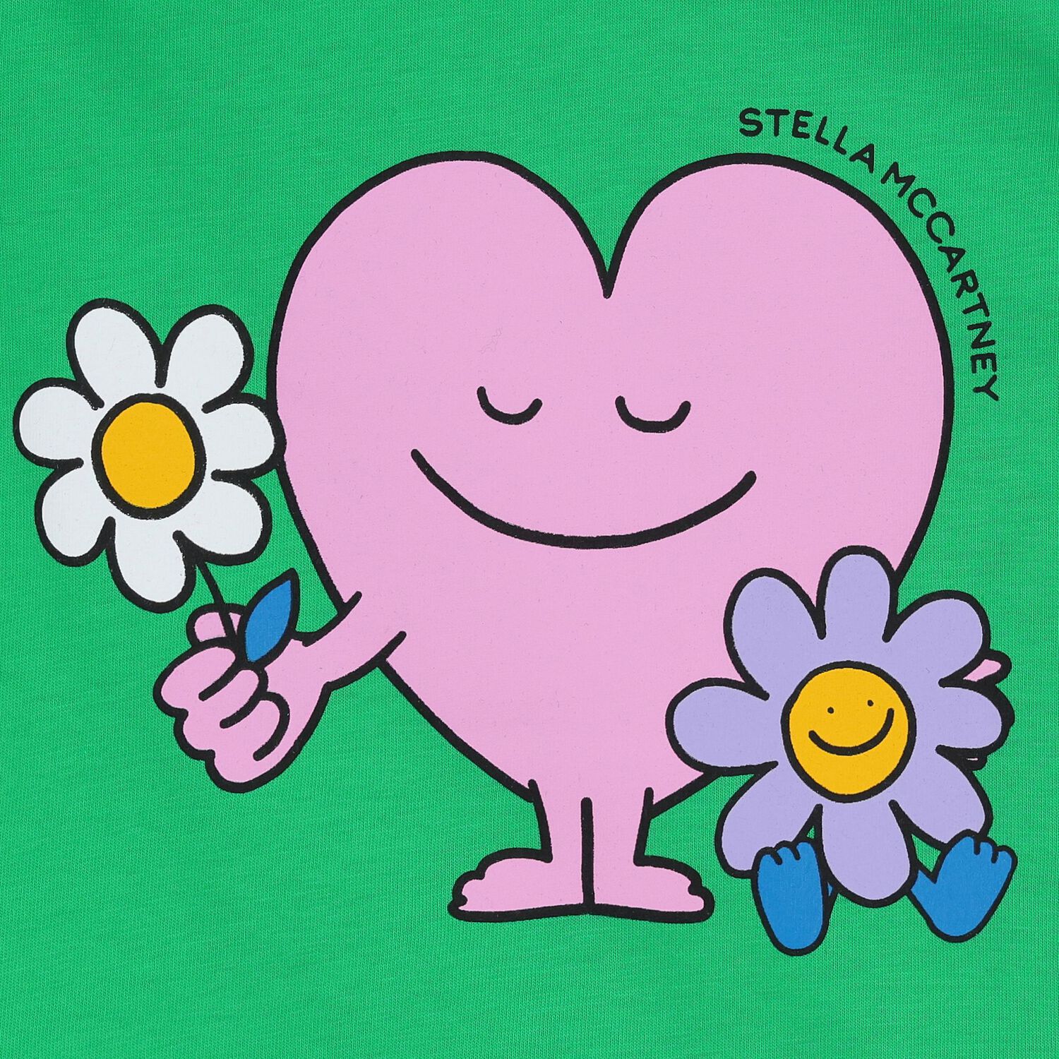 Younger Girls Green Heart T-Shirt, 1, hi-res