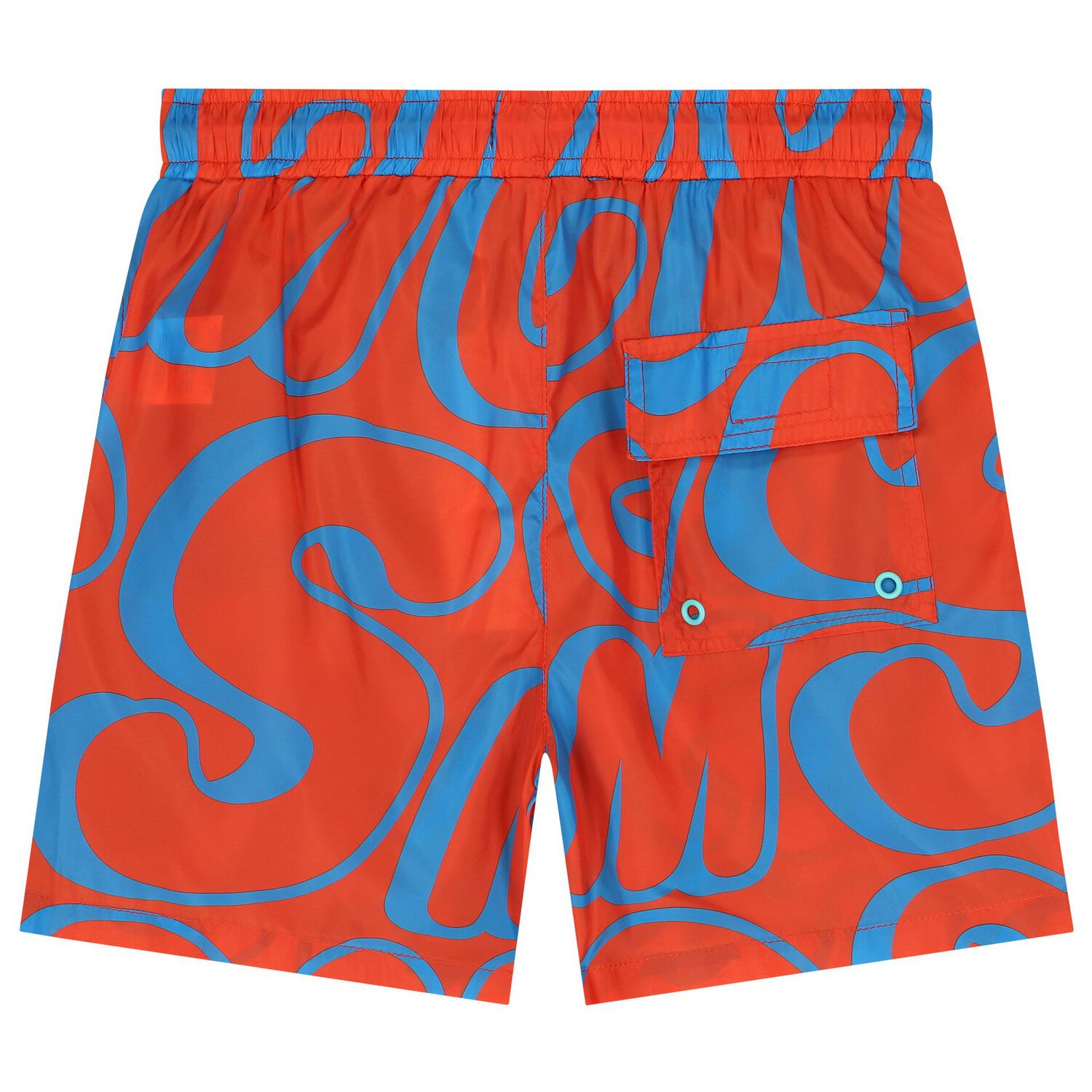 Boys Red & Blue Logo Shorts, 1, hi-res