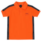 Boys Orange Logo Polo Shirt, 2, hi-res