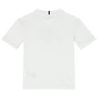 Boys White Logo T-Shirt, 2, hi-res