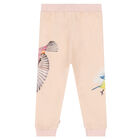 Younger Girls Pink Birds Trousers, 1, hi-res