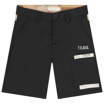 Boys Black Logo Shorts