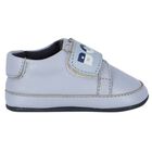 Baby Boys Blue Logo Pre Walker Shoes, 1, hi-res