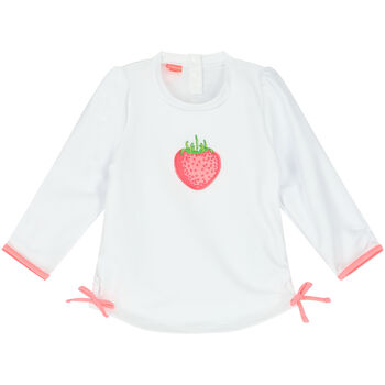 Baby Girls White Wild Strawberry Rash Vest UPF 50+