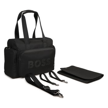 Mini Me Black Logo Baby Changing Bag ( 35cm )