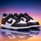White & Black Retro Dunk Low Trainers, 1, hi-res