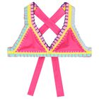 Girls Pink Embroidered Bikini, 1, hi-res