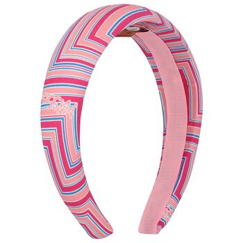 Girls Pink Zigzag Headband