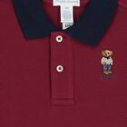 Baby Boys Burgundy Polo Bear Polo Shirt, 1, hi-res