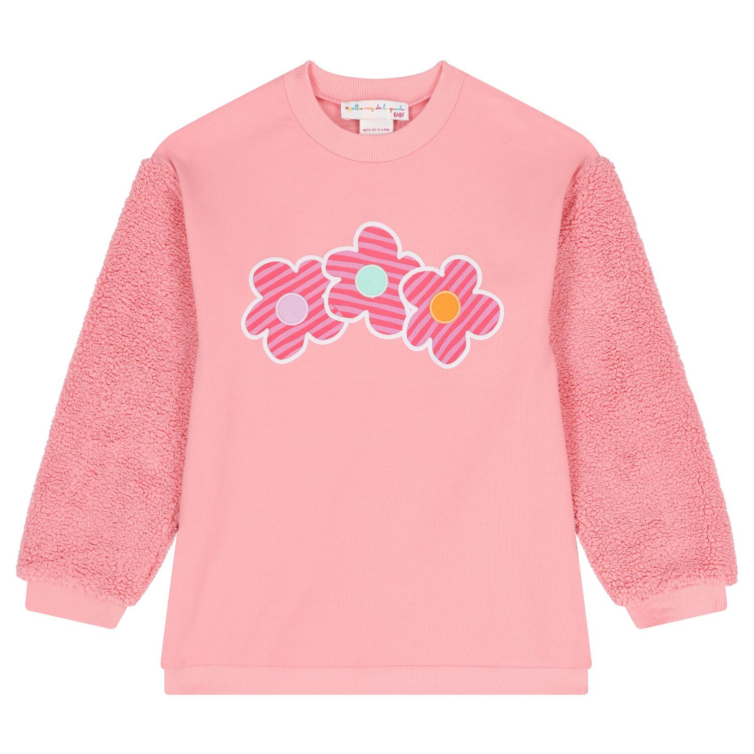 Girls Pink Floral & Fleece Leggings Set, 1, hi-res