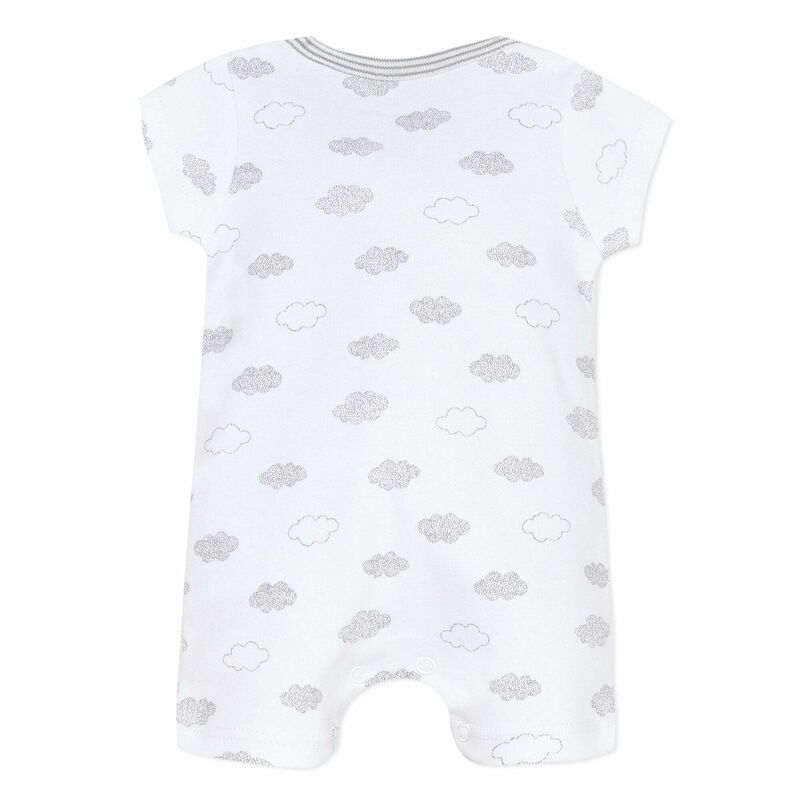 Baby Boys White & Grey Cloud Shortie, 1, hi-res image number null
