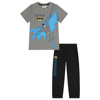 Boys Grey & Black Batman Pyjamas