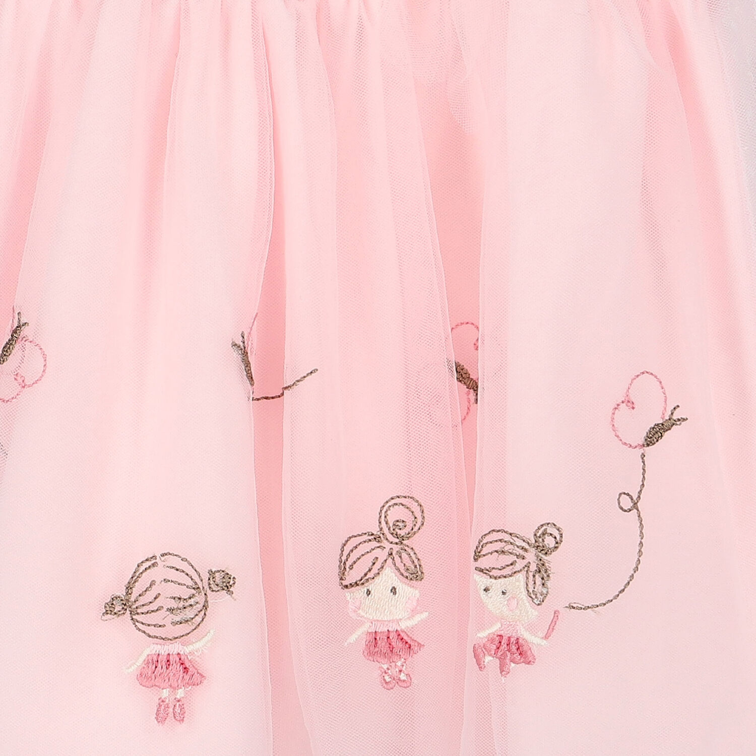 Baby Girls Pink Tulle Dress, 1, hi-res