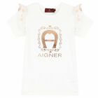Girls White Logo T-Shirt, 2, hi-res