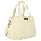 Beige Logo Baby Changing Bag, 1, hi-res
