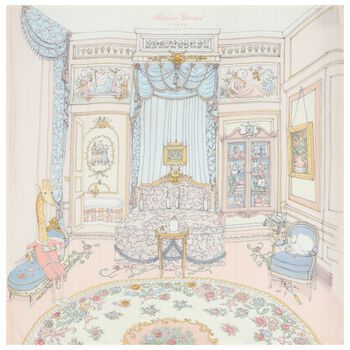 Baby Girls Pink French Bedroom Swaddle Carré Blanket