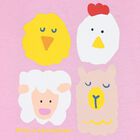 Younger Girls Pink Animals Long Sleeve Top, 1, hi-res