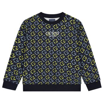 Boys Navy Blue Logo Sweatshirt