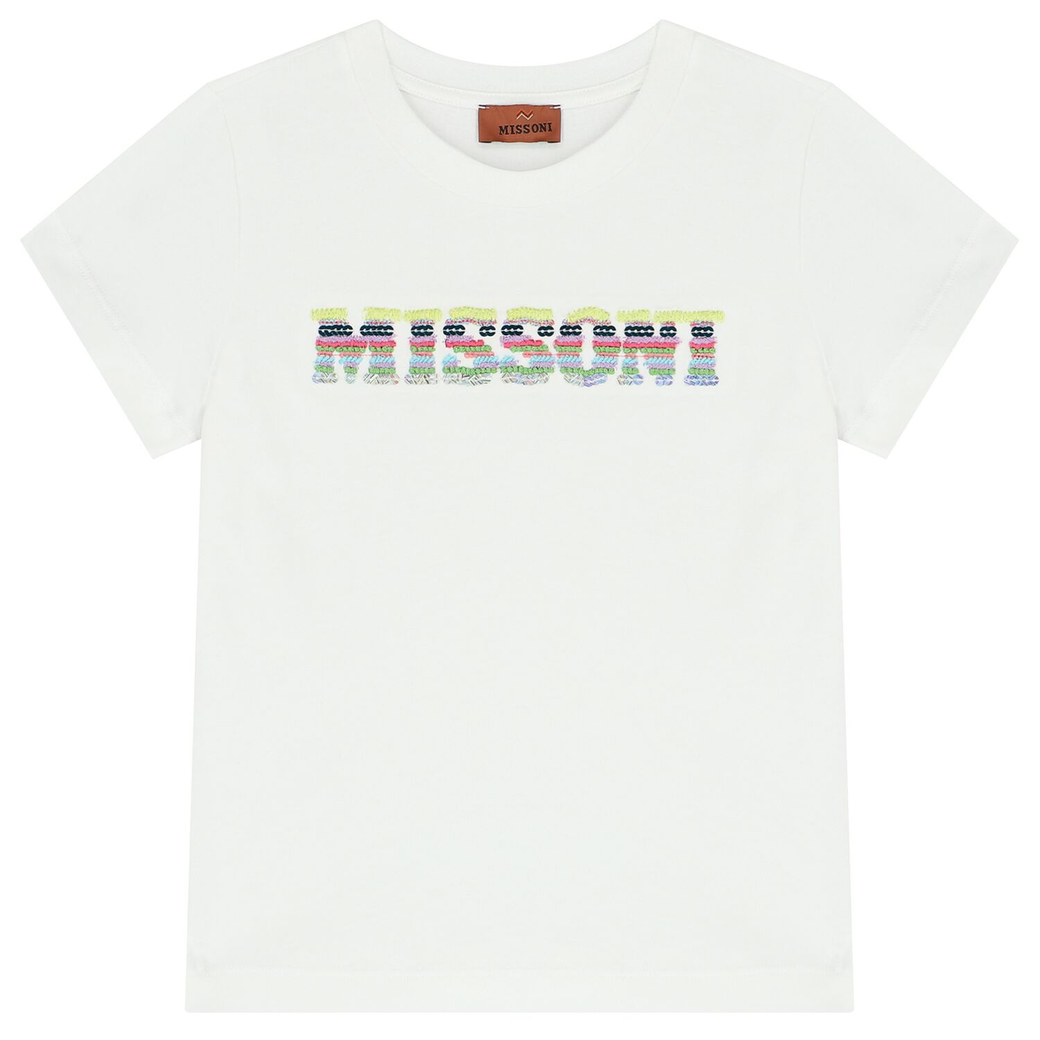 Girls White Logo T-Shirt, 1, hi-res