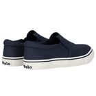 Boys Navy Blue Polo Bear Trainers, 1, hi-res