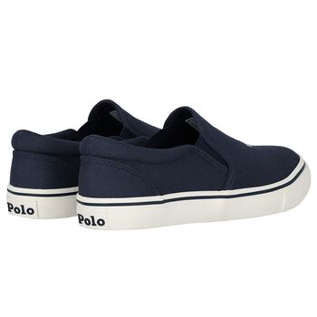 Boys Navy Blue Polo Bear Trainers