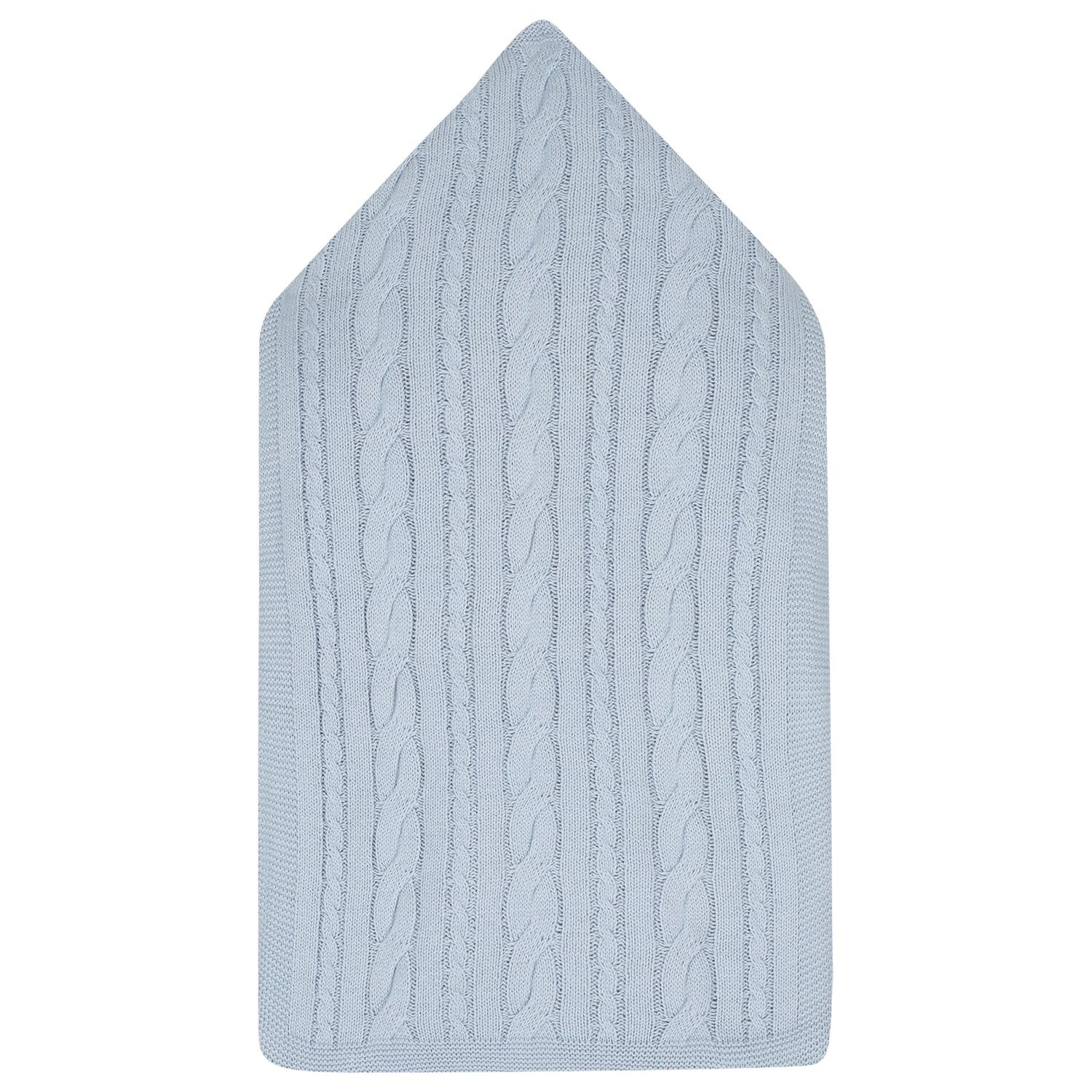 Baby Boys Blue & Ivory Cable Knit Nest, 3, hi-res