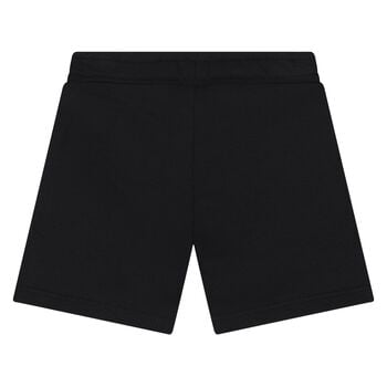 Younger Boys Black Logo Shorts