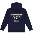 Navy Logo Hooded Zip Up Top, 1, hi-res