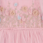 Girls Pink Embellished Tulle Dress, 1, hi-res