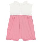 Baby Girls White & Pink Rompers ( 2-Pack ), 3, hi-res