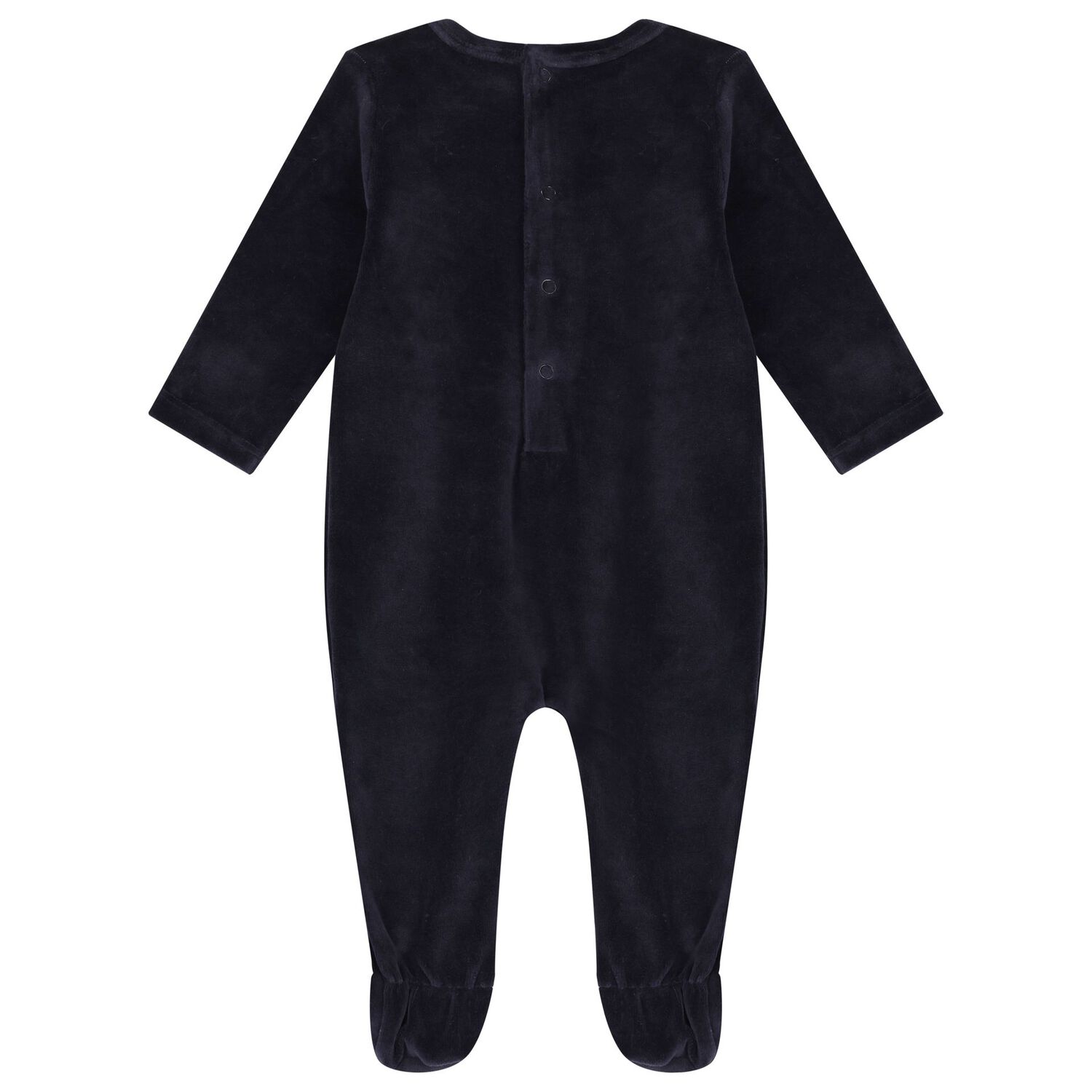 Baby Boys Navy Blue Festive Teddy Bear Babygrow, 2, hi-res