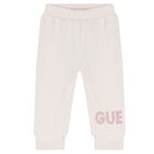 Baby Girls Ivory & Pink Logo Trouser Set, 1, hi-res