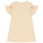 Girls Beige Bag Logo Dress, 2, hi-res
