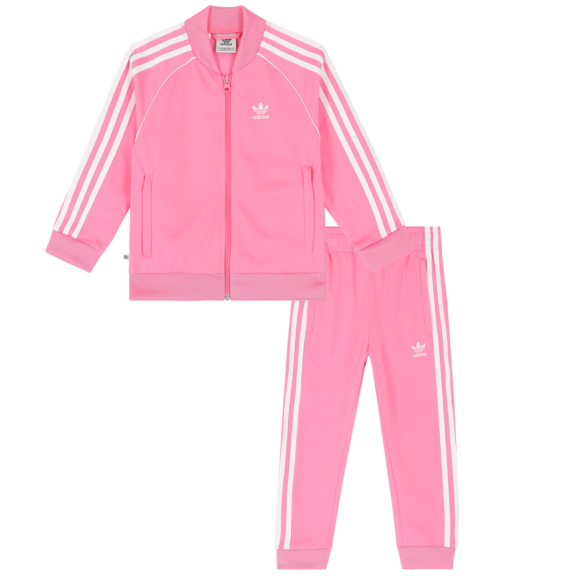 Baby pink adidas tracksuit clearance
