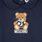 Navy Blue Teddy Bear Logo Babygrow Gift Set, 2, hi-res
