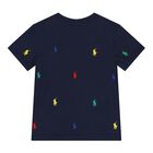 Baby Boys Navy Blue Logo T-Shirt, 1, hi-res
