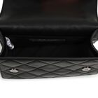 Girls Black Ikonik Karl Quilted Handbag ( 18cm ), 1, hi-res