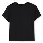 Younger Boys Black Logo T-Shirt, 5, hi-res