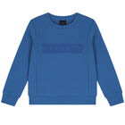 Boys Blue Logo Sweatshirt, 1, hi-res