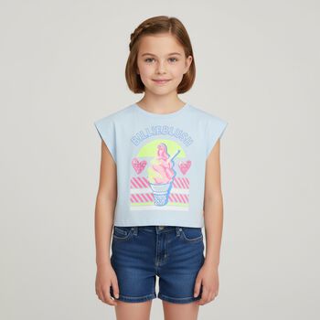 Girls Blue Logo T-Shirt