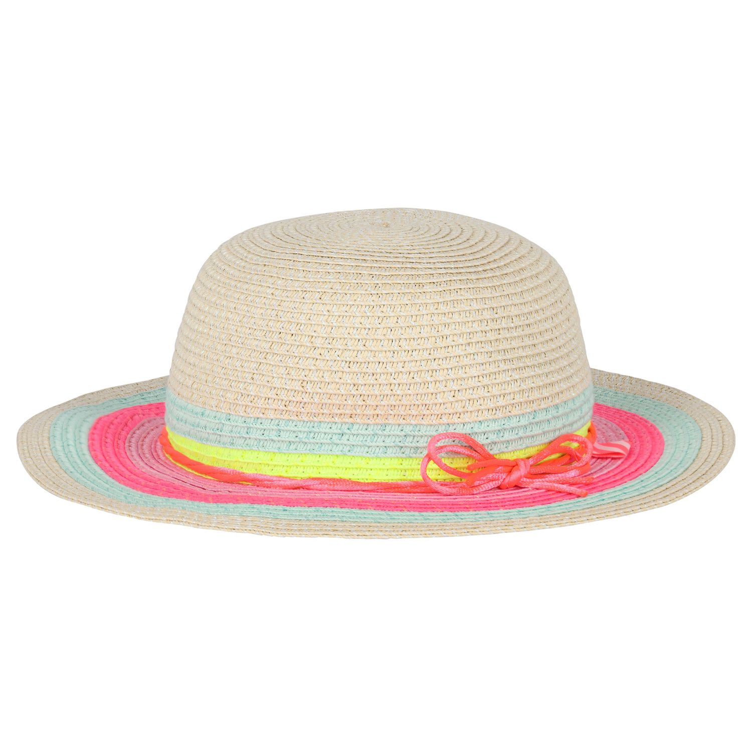 Younger Girls Beige Straw Sun Hat, 1, hi-res image number null