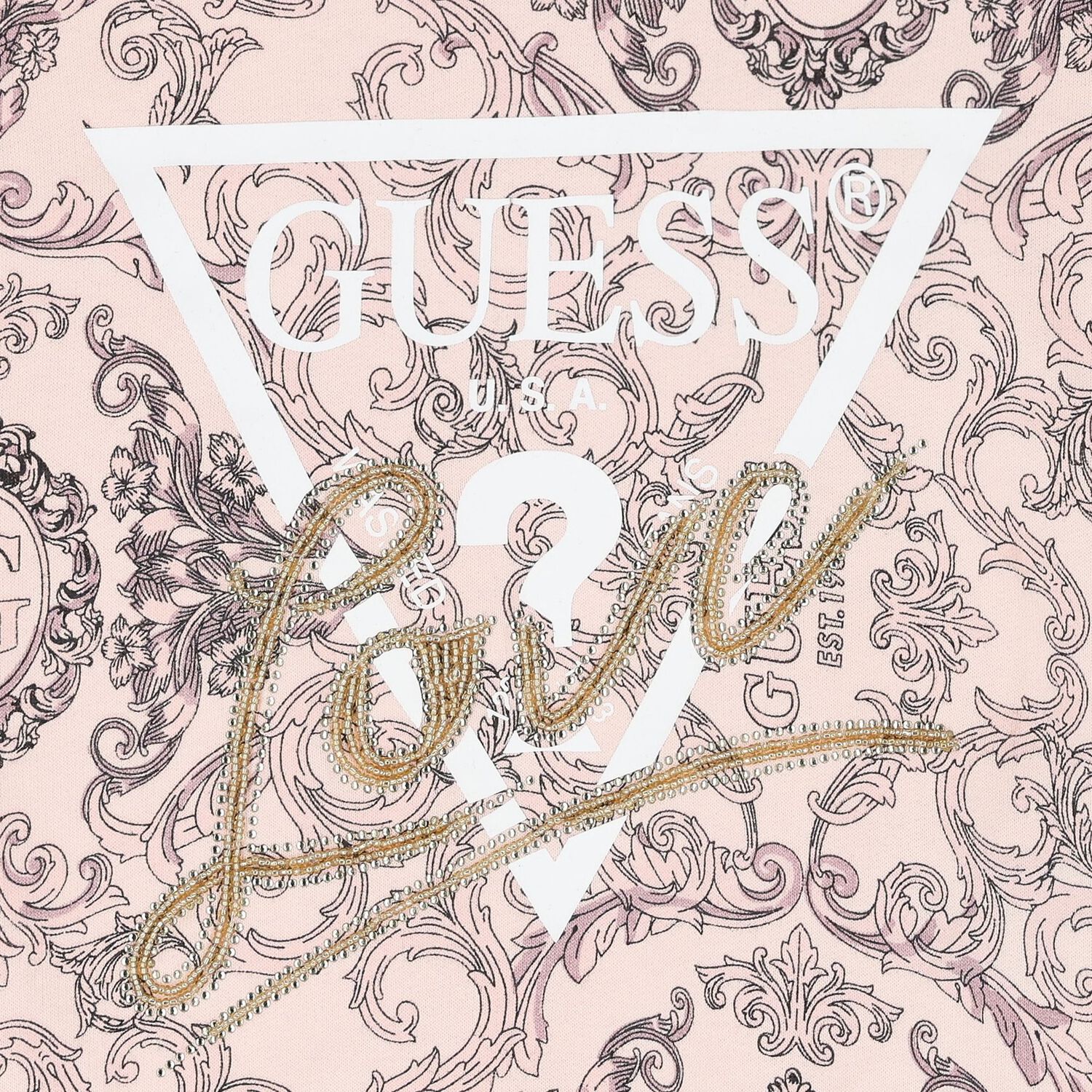 Girls Pink Logo Sweatshirt, 1, hi-res image number null