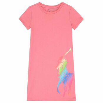 Girls Pink Logo Dress