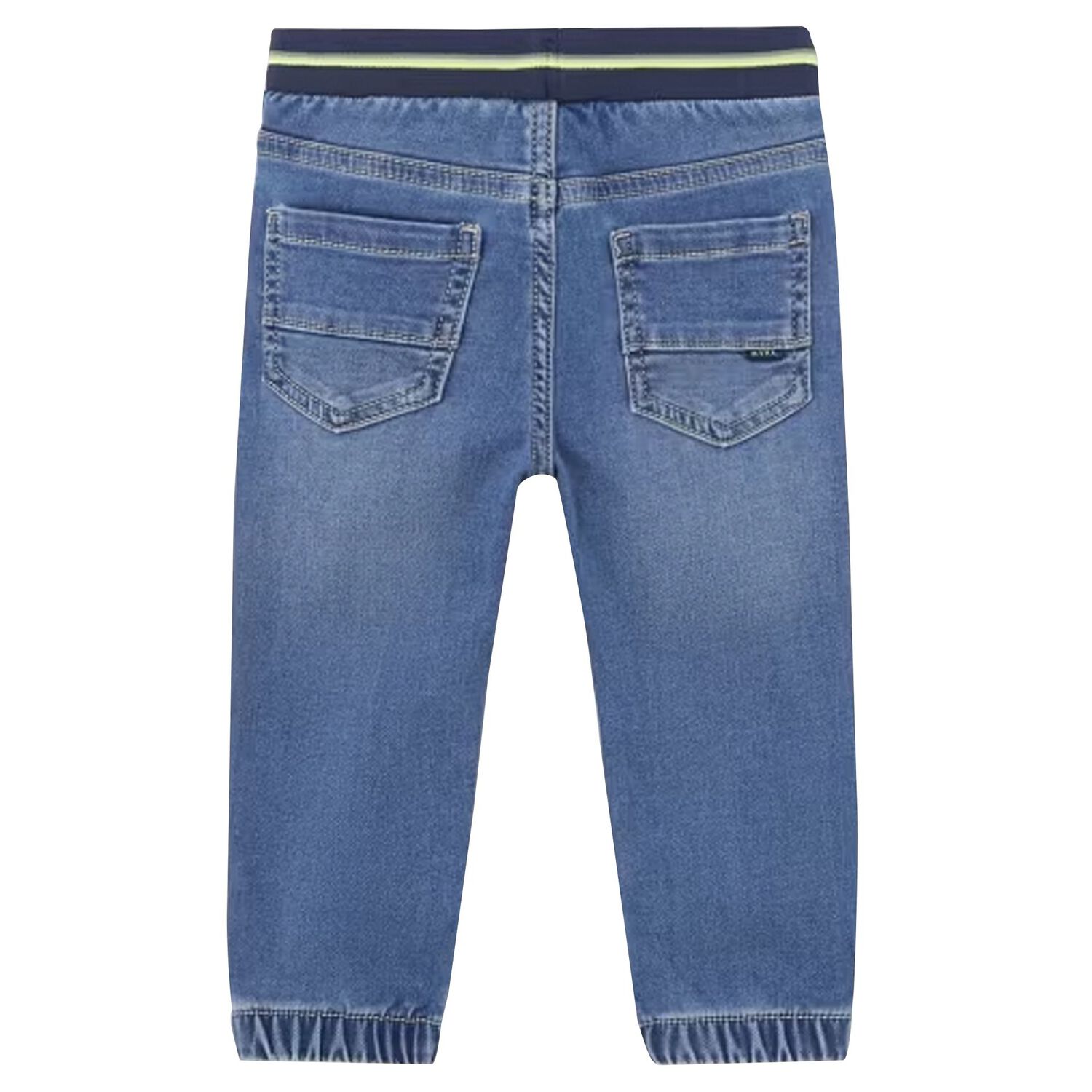 Younger Boys Blue Denim Joggers, 1, hi-res image number null
