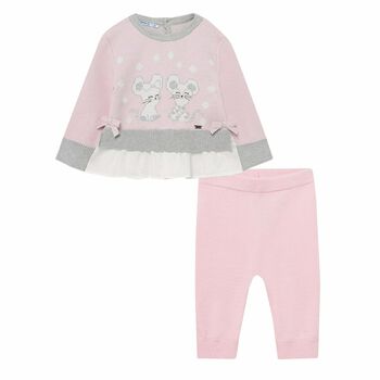 Younger Girls Pink Leggings Set