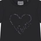 Girls Black Logo T-Shirt, 2, hi-res
