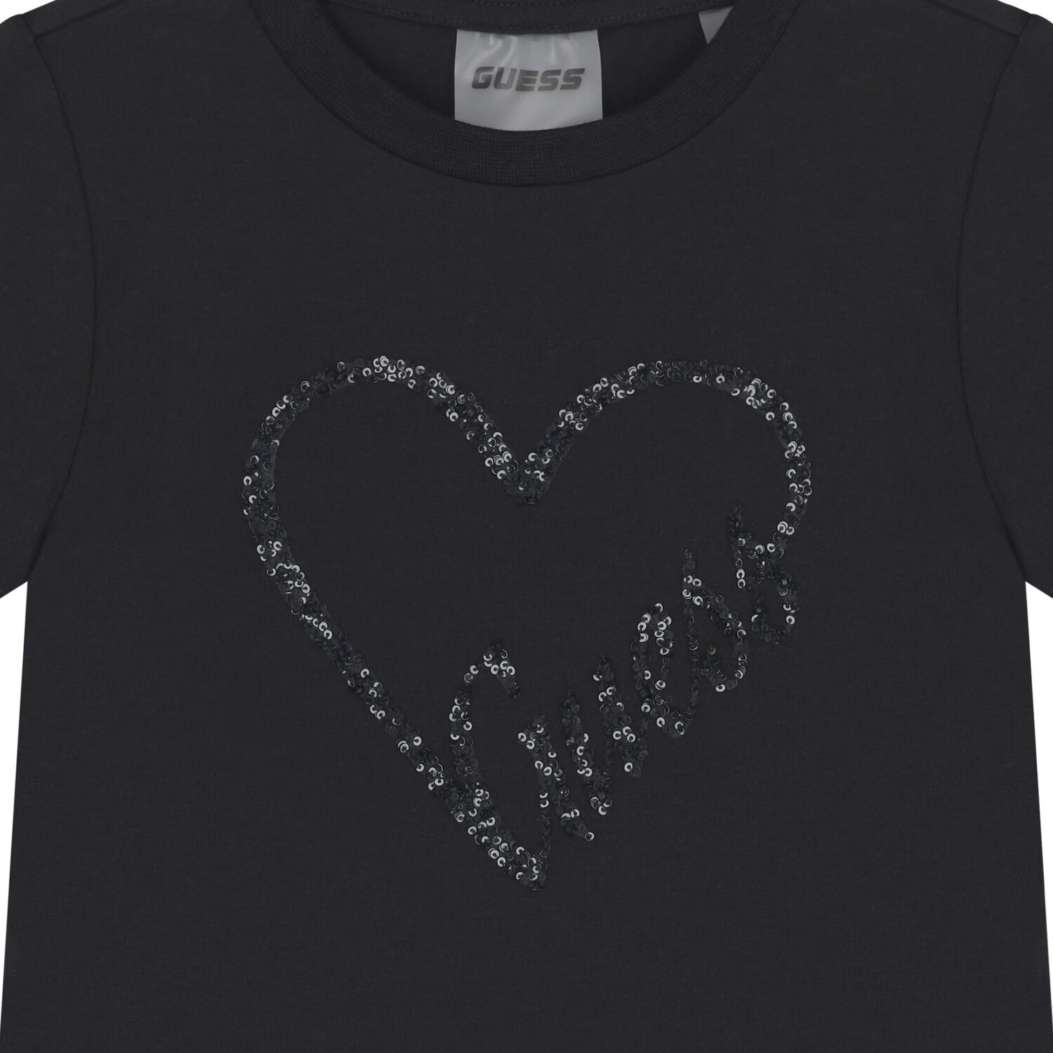 Girls Black Logo T-Shirt, 2, hi-res